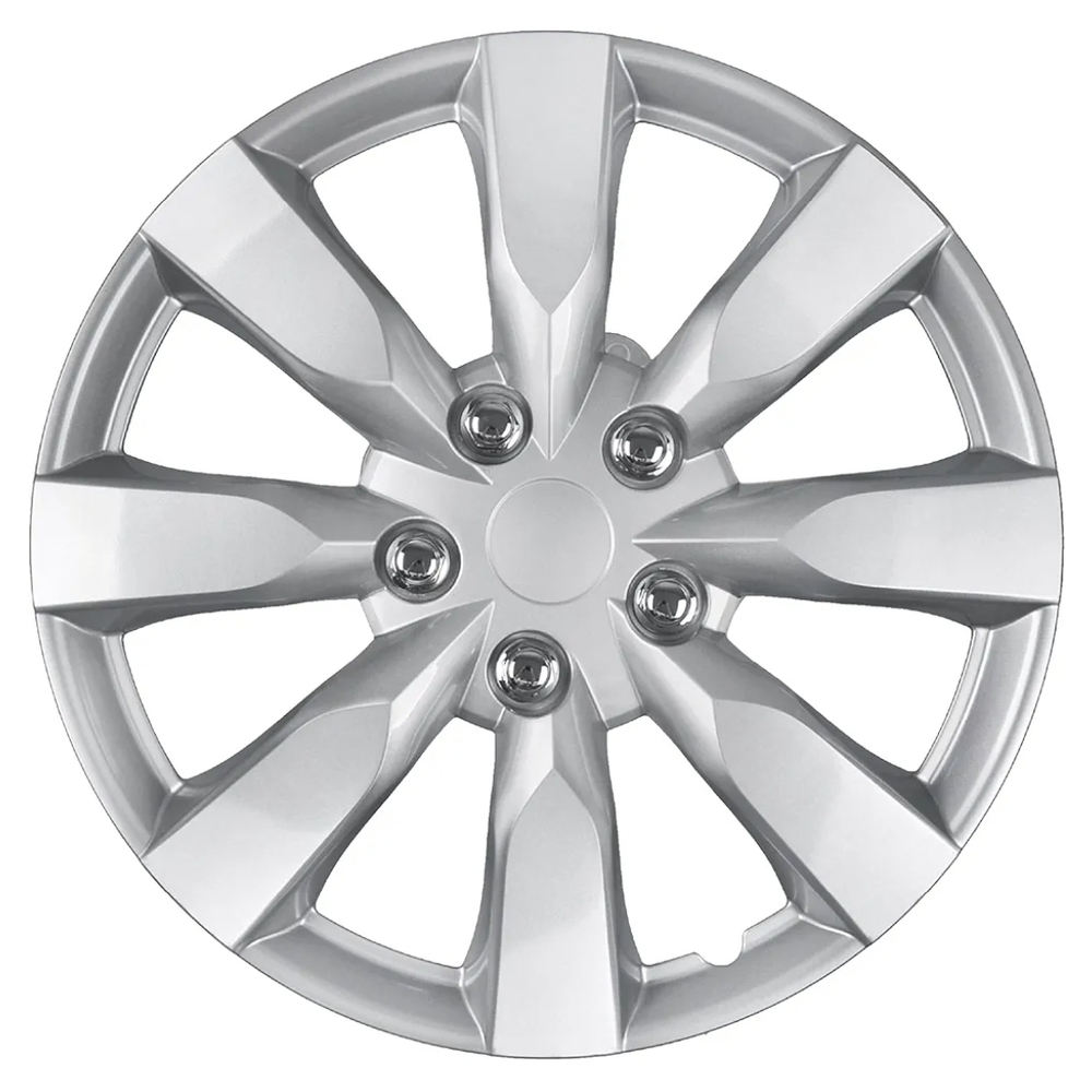 4 Piece Set Silver Wheel Cover